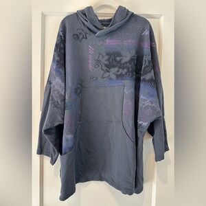 Blue Fish Windmill Square Hoodie in Nightwatch - NWT!